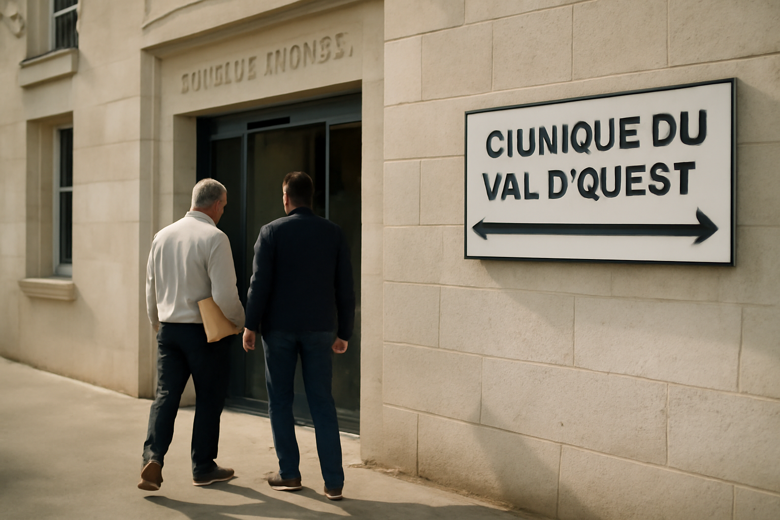 Clinique du Val d’Ouest Vendôme à Écully, entrée et accès pour patients