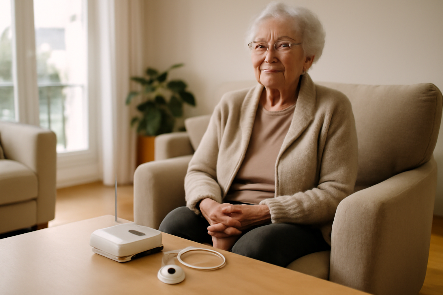 vitaris téléassistance : médaillon et terminal de téléalarme au domicile