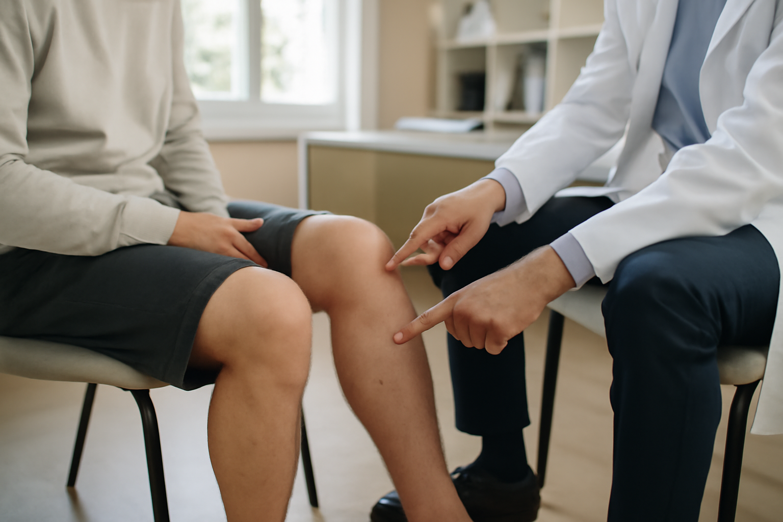 douleur mollet gauche : jambe et mollet observés, comparaison des deux côtés