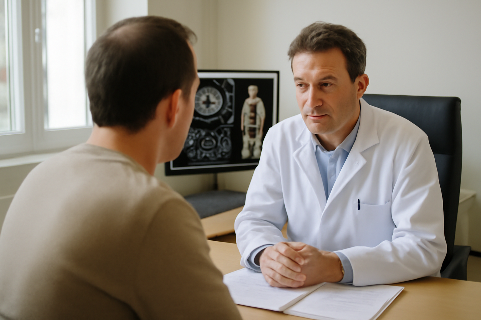 j'ai guéri d'un cancer du poumon métastasé : consultation d'oncologie avec imagerie sur écran