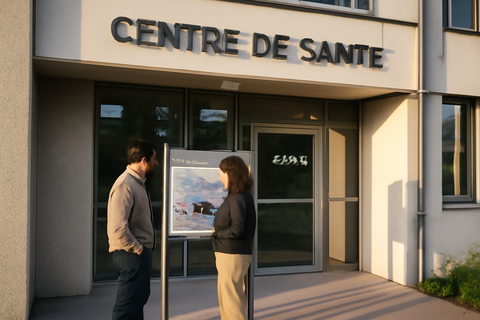 polyclinique saint roch à Montpellier : entrée et repères du quartier des Grisettes
