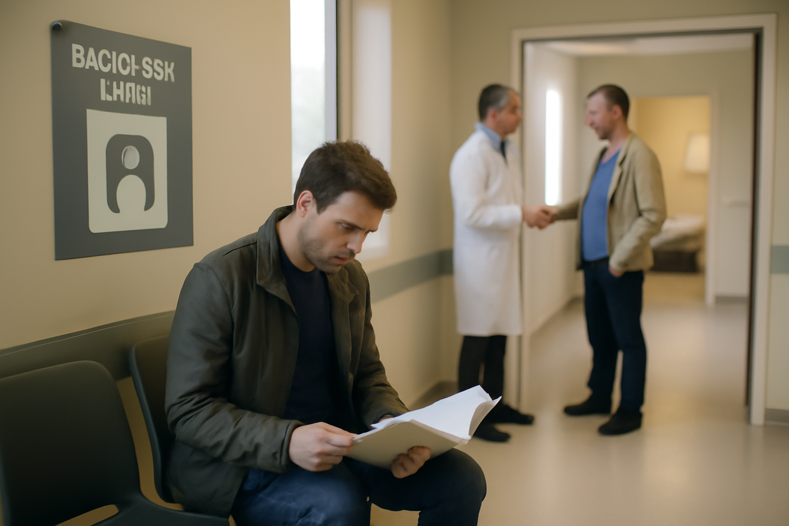 Cancer des os : douleur persistante et examens en consultation, IRM et biopsie dans un centre hospitalier