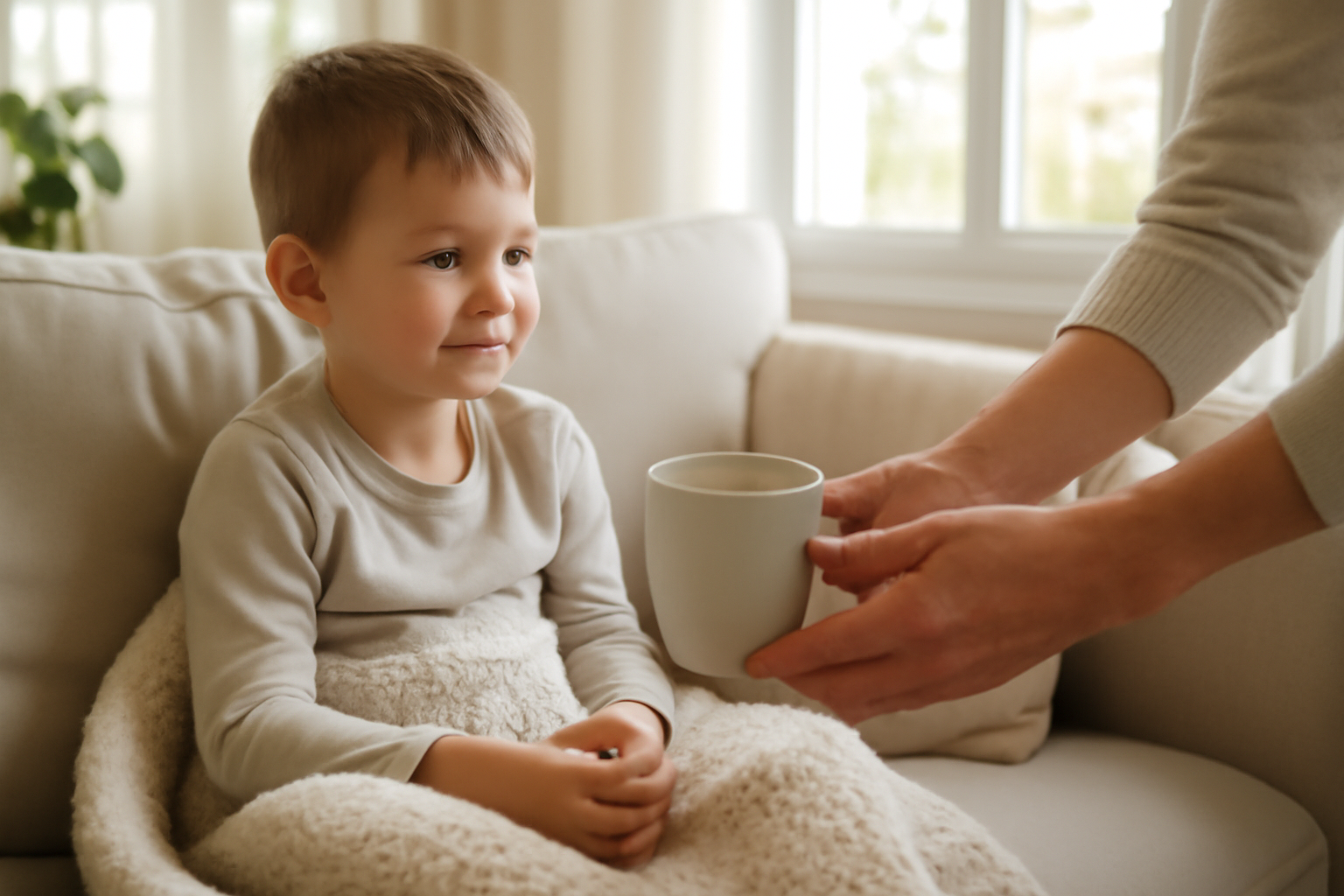 peau marbrée enfant : marbrures violacées sur le bras avant et après réchauffement